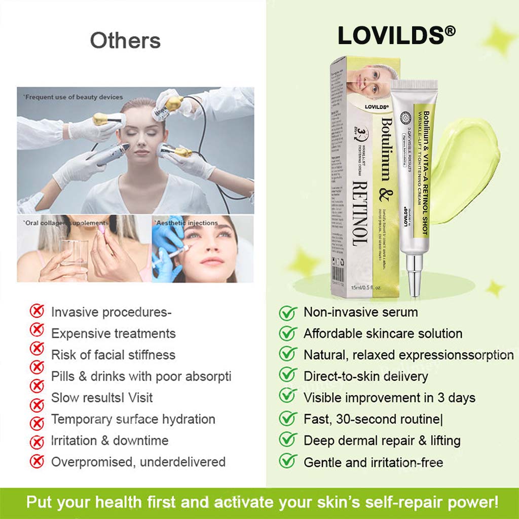 Final 3 Hours: 70%OFF🔥 Botulinum & Vita-A Retinol Shot Wrinkle-Lift Tightening cream✨